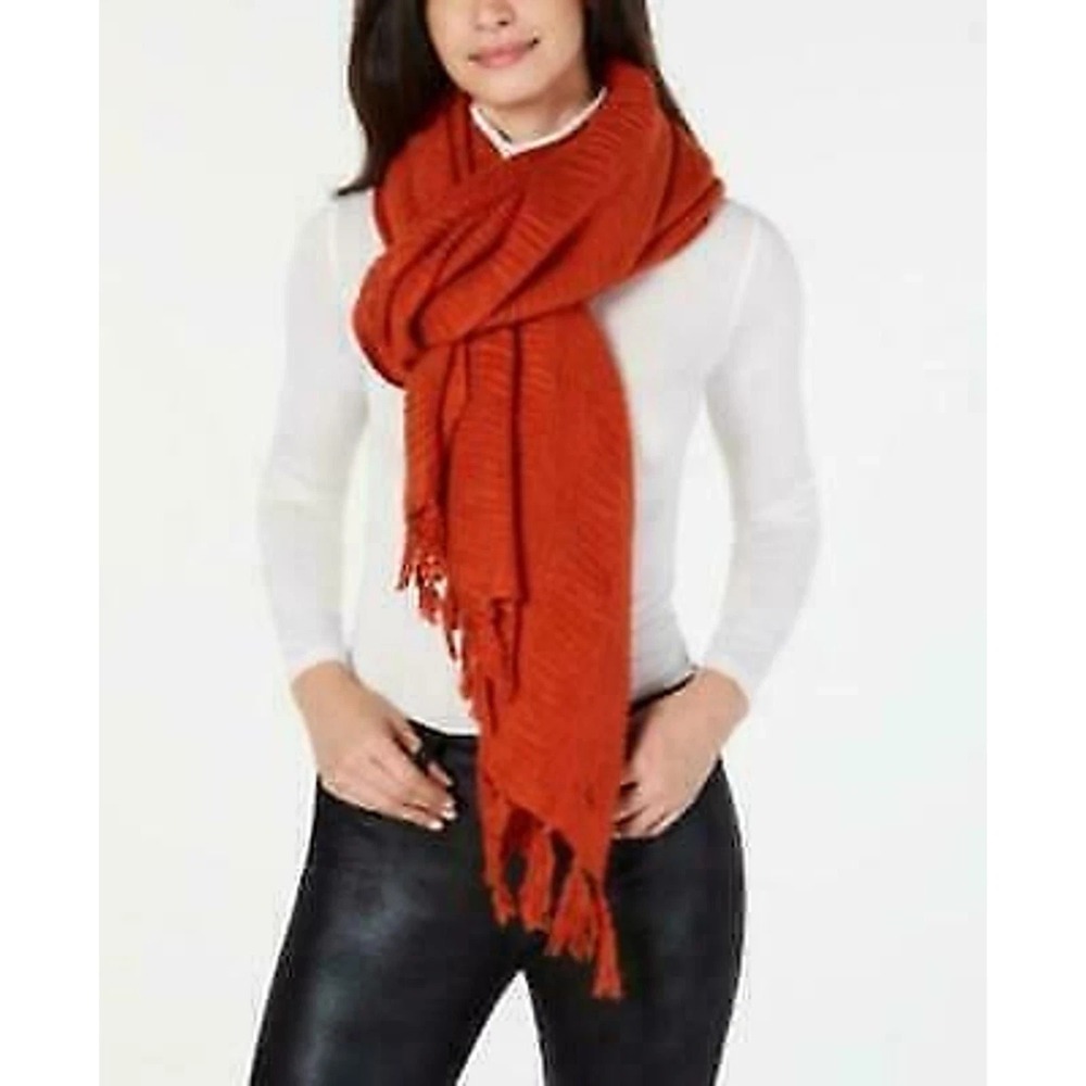 Cejon Women's Ruched Scarf Fringed Tassel Wrap